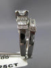 ESTATE 1.68CT DIAMOND 18KT WHITE GOLD CLASSIC WEDDING ENGAGEMENT RING SET #14401