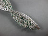 ESTATE EXTRA LARGE 24.58CT DIAMOND & AAA EMERALD 18KT WHITE GOLD TENNIS BRACELET