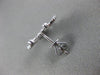 ESTATE LARGE .38CT DIAMOND 14KT WHITE GOLD 3D FLOWER SNOW FLAKE STUD EARRINGS