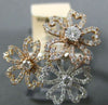 ESTATE LARGE .70CT DIAMOND 14KT WHITE & ROSE GOLD MULTI FLOWER HEART LOVE RING
