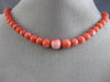 ESTATE LONG AAA ROUND CORAL 925 SILVER 3D CLASSIC GRADUATING LOVE FUN NECKLACE