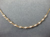 ESTATE .10CT DIAMOND 18KT ROSE GOLD CLASSIC BEZEL BY THE YARD 8 STONE NECKLACE
