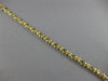 ESTATE 3.09CT DIAMOND & AAA SAPPHIRE 14K YELLOW GOLD 3D INFINITY TENNIS BRACELET