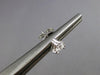 ESTATE .27CT DIAMOND 14KT WHITE GOLD 3D CLASSIC TRILLION STUD EARRINGS #25339