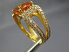 ESTATE LARGE 5.77CT DIAMOND & AAA PEACH MORGANITE 14K WHITE GOLD ENGAGEMENT RING