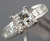 ESTATE 1.78CT PRINCESS DIAMOND PLATINUM 3D LUCIDA ENGAGEMENT RING #19559