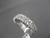 ESTATE 2.07CT ROUND DIAMOND 14KT WHITE GOLD ROUND THREE ROW ETERNITY FUN RING