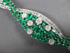 ESTATE EXTRA LARGE 24.58CT DIAMOND & AAA EMERALD 18KT WHITE GOLD TENNIS BRACELET