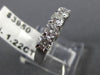 ESTATE 1.22CT DIAMOND 14KT WHITE GOLD 3D CLASSIC 5 STONE ANNIVERSARY RING #15212