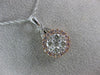 ESTATE .67CT WHITE & PINK DIAMOND 14K WHITE & ROSE GOLD FLOWER FLOATING PENDANT