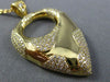 ESTATE .71CT DIAMOND 18KT YELLOW GOLD PAVE TEAR DROP PEAR SHAPE FLOATING PENDANT