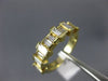 ESTATE WIDE 1.25CT BAGUETTE DIAMOND 14KT YELLOW GOLD 3D ANNIVERSARY RING #9886