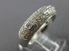 ESTATE WIDE 1.20CT DIAMOND 18KT WHITE GOLD 3D MULTI ROW COMFORT FIT RING #26459