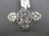 ESTATE LARGE 3.15CT DIAMOND 18KT WHITE GOLD 3D PAVE PEAR SHAPE CLUSTER FUN RING