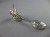 ESTATE .80CT DIAMOND 14KT WHITE GOLD 3D MARQUISE SHAPE HANGING EARRINGS #16159
