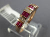 ESTATE .76CT DIAMOND & AAA RUBY 14K ROSE GOLD CLASSIC WEDDING ANNIVERSARY RING