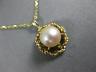 ANTIQUE AAA SOUTH SEA PEARL 14KT YELLOW GOLD 3D OPEN FILIGREE PENDANT #20535