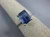 ESTATE 1.50CT AAA SAPPHIRE 14KT WHITE GOLD EMERALD CUT SOLITAIRE ENGAGEMENT RING