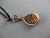 ESTATE LARGE 1.95CT PINK & FANCY YELLOW DIAMOND 18KT ROSE GOLD TEAR DROP PENDANT