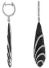 ESTATE LARGE 2.45CT WHITE & BLACK DIAMOND 14KT WHITE GOLD 3D TEAR DROP EARRINGS