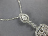 ESTATE LARGE 1.09CT DIAMOND 18K WHITE GOLD MULTI SHAPE CLUSTER SQUARE NECKLACE
