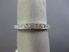 ESTATE .90CT DIAMOND 18K WHITE GOLD 3D FILIGREE ETERNITY ANNIVERSARY RING #11736