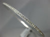 1.55CT DIAMOND 18K WHITE GOLD ROUND INFINITY MILGRAIN ETERNITY BANGLE BRACELET