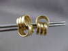 ESTATE 14KT YELLOW GOLD HANDCRAFTED 3D DOUBLE LOVE KNOT POST EARRINGS #23938