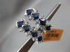 ESTATE 1.40CT DIAMOND & AAA SAPPHIRE 14K WHITE GOLD 3D UMBRELLA CLIP ON EARRINGS