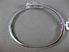 ESTATE .10CT DIAMOND 14KT WHITE GOLD THREE STONE FLOWER CLUSTER BANGLE BRACELET