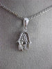 ESTATE .28CT DIAMOND 14KT WHITE GOLD CHAMSA HAND OF GOD FLOATING PENDANT #24457