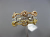 ESTATE WIDE .49CT DIAMOND 18K WHITE YELLOW & ROSE GOLD MULTI ROW LOVE KNOT RING