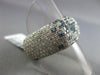 ESTATE 4.03CT MULTI COLOR DIAMOND 14K WHITE GOLD PAVE WEDDING ANNIVERSARY RING