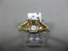 ESTATE .45CT DIAMOND 14K YELLOW GOLD FOUR PRONG ROUND SEMI MOUNT ENGAGEMENT RING