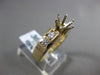 ESTATE .36CT DIAMOND 14KT YELLOW GOLD PYRAMID 4 STONE SEMI MOUNT ENGAGEMENT RING