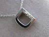 ESTATE .17CT DIAMOND 14KT WHITE GOLD 3D " D " INITIAL FLOATING PENDANT #21240