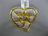 ESTATE MASSIVE 1.34CT WHITE & YELLOW DIAMOND 18KT TWO TONE GOLD MULTI HEART RING