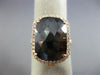 EXTRA LARGE 15.52CT WHITE & BLACK DIAMOND 14KT ROSE GOLD 3D SQUARE RING PENDANT