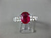 ESTATE 2.61CT DIAMOND & AAA RUBY 14KT WHITE GOLD CLASSIC ENGAGEMENT RING #26287