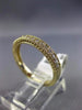 ESTATE .25CT DIAMOND 14KT YELLOW GOLD 3D MILGRAIN SEMI ETERNITY ANNIVERSARY RING