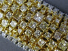 ESTATE MASSIVE 24.86CT WHITE & FANCY INTENSE YELLOW DIAMOND 14K GOLD 3D BRACELET