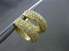 ESTATE WIDE 3.22CT FANCY YELLOW DIAMOND 18K YELLOW GOLD 3D DOUBLE SIDED EARRINGS