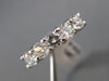 ESTATE 1.22CT DIAMOND 14KT WHITE GOLD 3D CLASSIC 5 STONE ANNIVERSARY RING #15212