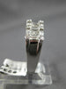 ESTATE 1.10CT DIAMOND & SAPPHIRE 14KT WHITE GOLD ANNIVERSARY WEDDING RING #23462