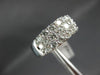 ESTATE WIDE 2.0CT DIAMOND 14KT WHITE GOLD 3D 3 ROW SHARE PRONG ANNIVERSARY RING