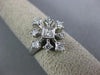 ESTATE WIDE .88CT DIAMOND 14KT WHITE GOLD 3D CLASSIC SNOWFLAKE FROZEN LOVE RING