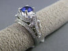 ESTATE WIDE 2.01CT DIAMOND & TANZANITE 18KT WHITE GOLD 3D ETOILE ENGAGEMENT RING