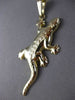 ESTATE LARGE 14KT YELLOW GOLD 3D CLASSIC LIZARD PENDANT & CHAIN BEAUTIFUL #23718