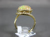 ESTATE LARGE 4.64CT DIAMOND & AAA OPAL 14KT YELLOW GOLD 3D OVAL HALO SNAKE RING