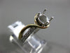 ESTATE .15CT DIAMOND 14K YELLOW GOLD 4 PRONG INFINITY SEMI MOUNT ENGAGEMENT RING